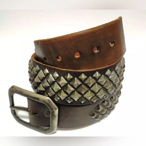 OLD STUD HANDMADE HYSTERIC GLAMOUR BELT LEATHER MEN'S USA STUDS Vintage - Picture 1 of 3
